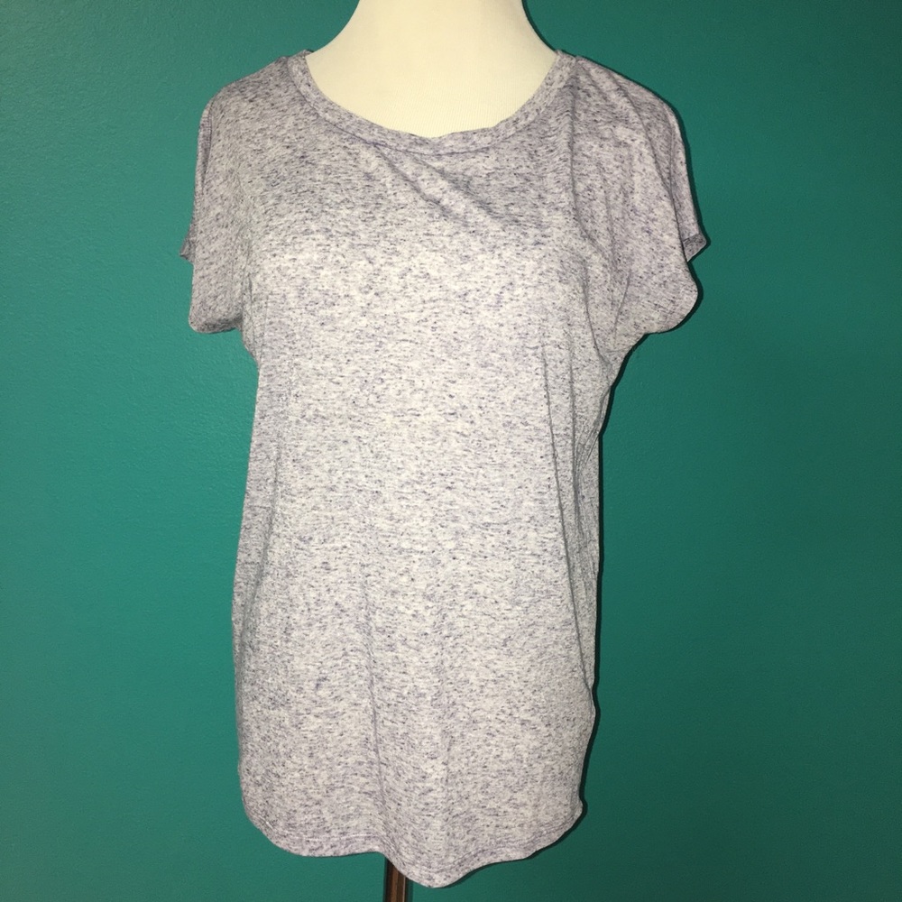 Heathered blue ladies top